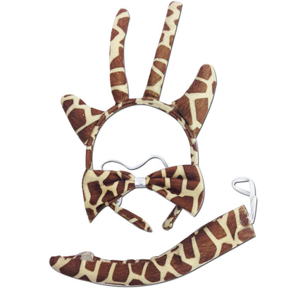 3pcs Set Animal Costume Dress Up Party Bow Tie Tail Ears Book Week - Giraffe V563-3PRTYCOSTUME-GIRAFFE