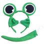 3pcs Set Animal Costume Dress Up Party Bow Tie Tail Ears Book Week - Green Frog V563-3PRTYCOSTUME-GRNFROG