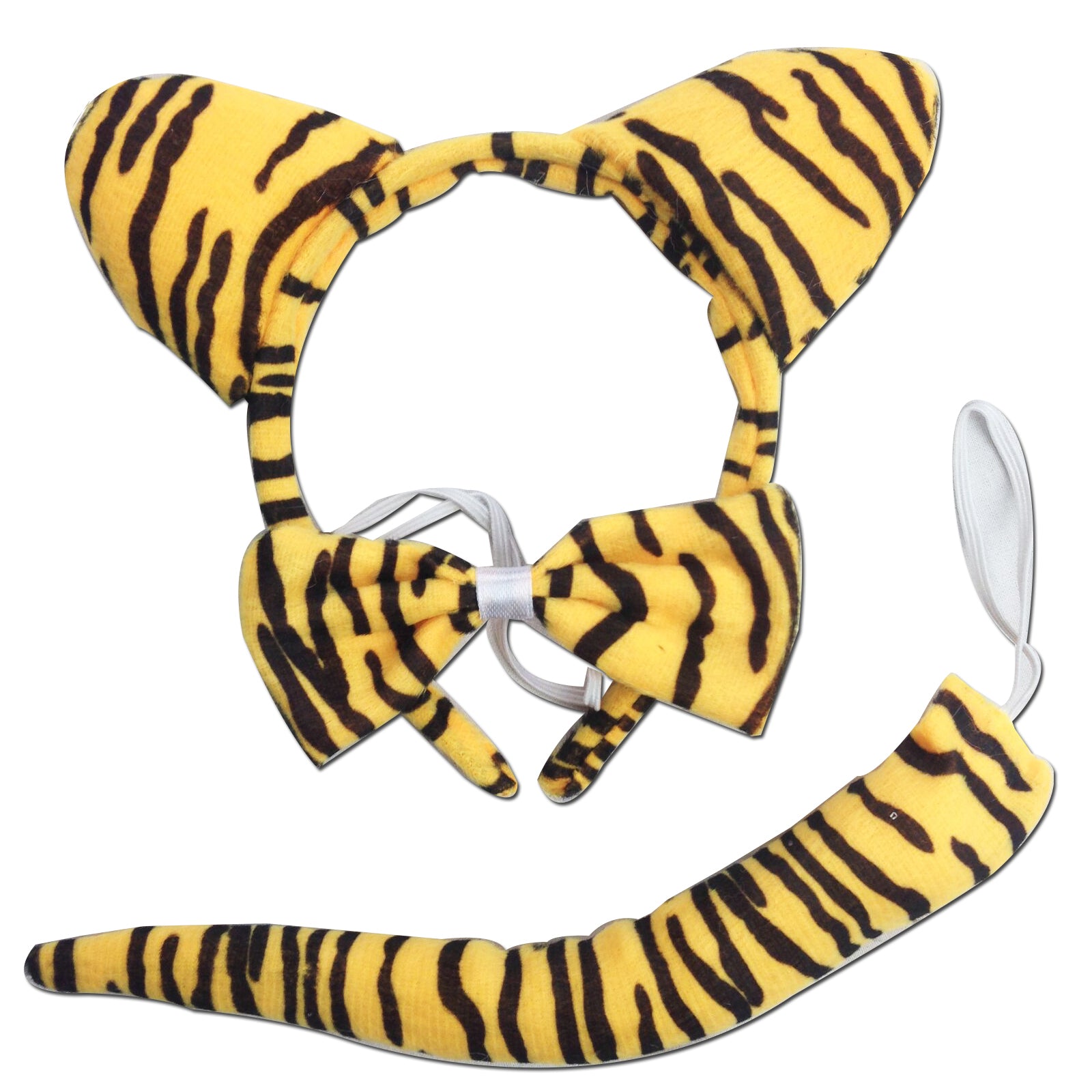 3pcs Set Animal Costume Dress Up Party Bow Tie Tail Ears Book Week - Tiger V563-3PRTYCOSTUME-TIGER