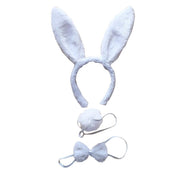 3pcs Set Animal Costume Dress Up Party Bow Tie Tail Ears Book Week - White Rabbit V563-3PRTYCOSTUME-WHTRABBIT