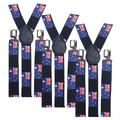 3x Mens Suspenders Braces Adjustable Strong Clip On Elastic Formal Wedding Slim - Australia Flag V563-3SLIMSUSPENDERS-AUSFLAG