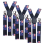 3x Mens Suspenders Braces Adjustable Strong Clip On Elastic Formal Wedding Slim - Australia Flag V563-3SLIMSUSPENDERS-AUSFLAG