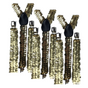 3x Mens Suspenders Braces Adjustable Strong Clip On Elastic Formal Wedding Slim - Gold (Sequin) V563-3SLIMSUSPENDERS-GLDSEQN