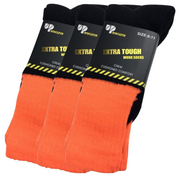 3x Pairs HI VIS SOCKS Workwear Work Safety Tradie High Visibility Fluro - Orange - 6-11 V563-3XBR-HIVISSOCKS-ORG6-11