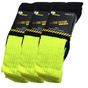 3x Pairs HI VIS SOCKS Workwear Work Safety Tradie High Visibility Fluro - Yellow - 11-14 V563-3XBR-HIVISSOCKS-YLW11-14