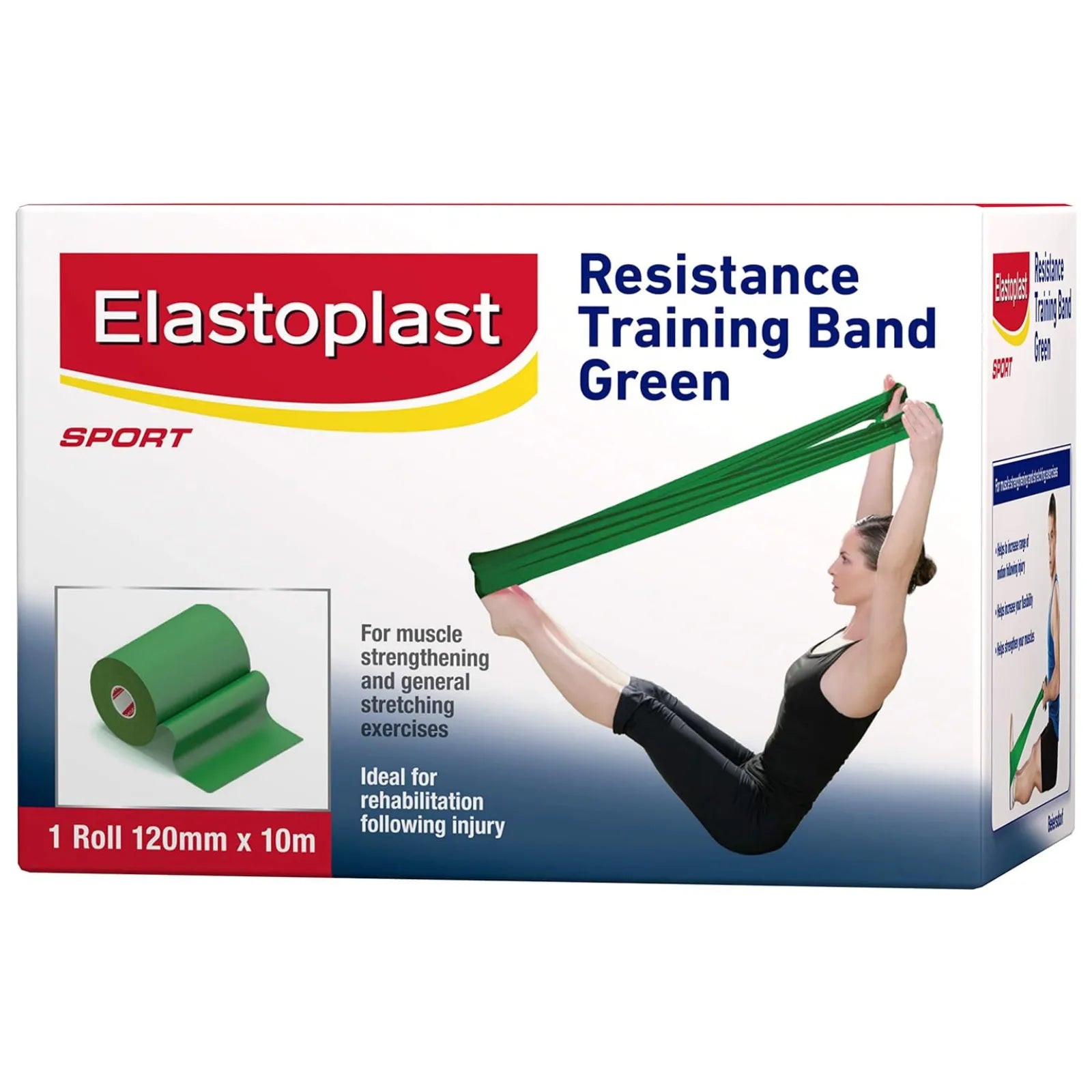 Elastoplast Resistance Band Training Green Sport Home Workout 120mm X 10m V563-4005800206474