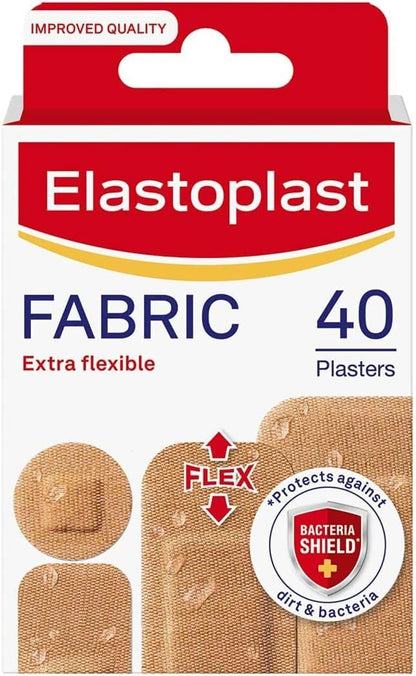 Elastoplast Fabric Extra Flexible Plaster, Pack of 40 V563-4005800237508