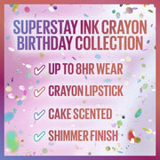 3x Maybelline New York Superstay Ink Longwear Crayon Lipstick - Throw a Party 170 V563-41554072884-3PCS