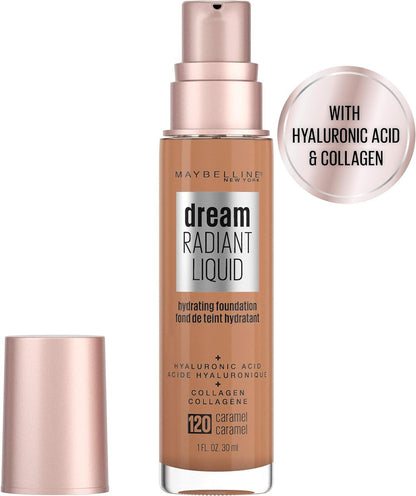 Maybelline Dream Radiant Liquid Hydrating Foundation w Collagen - Caramel 120 V563-41554579185