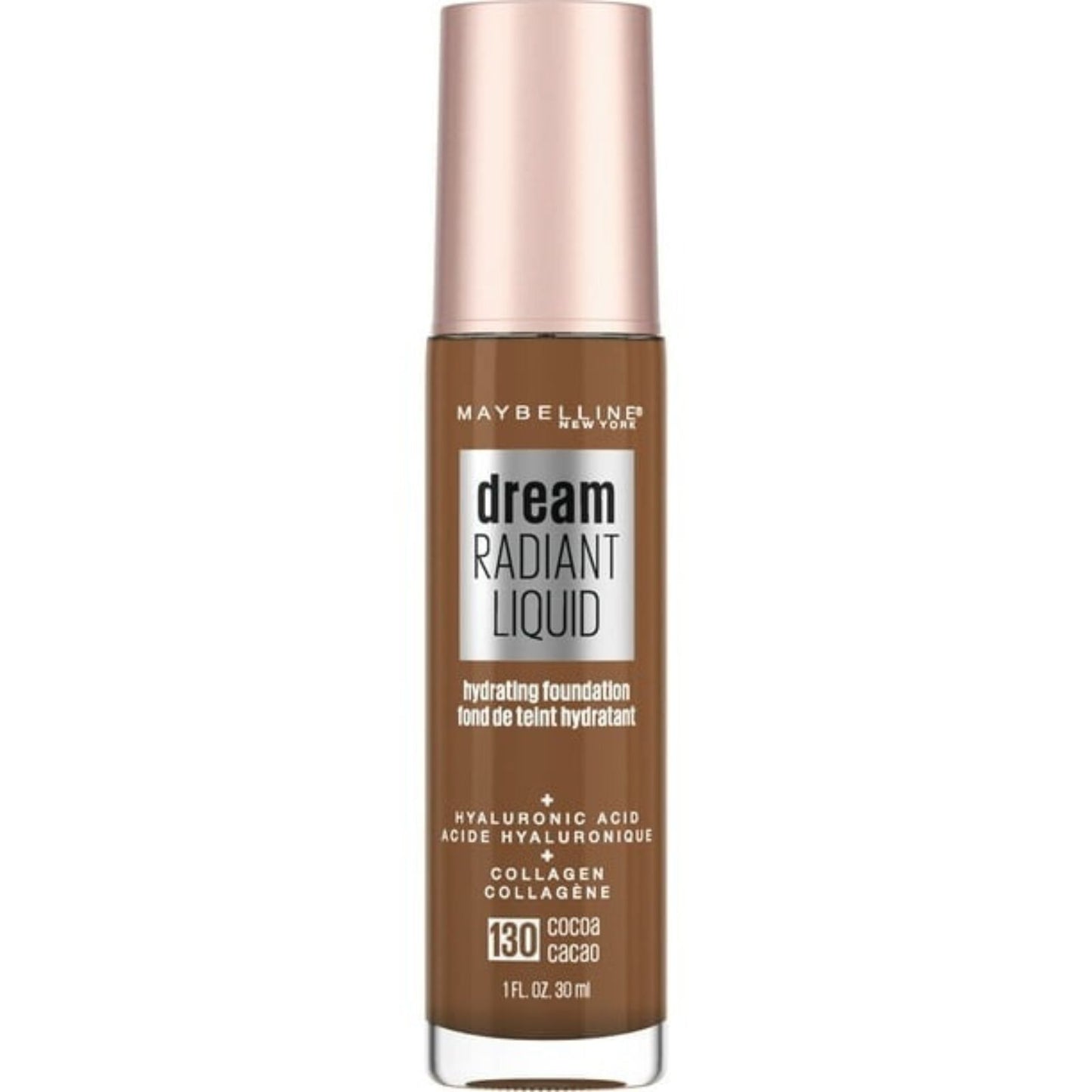 Maybelline Dream Radiant Liquid Foundation Makeup, 130 Cocoa, 1 fl oz V563-41554579215