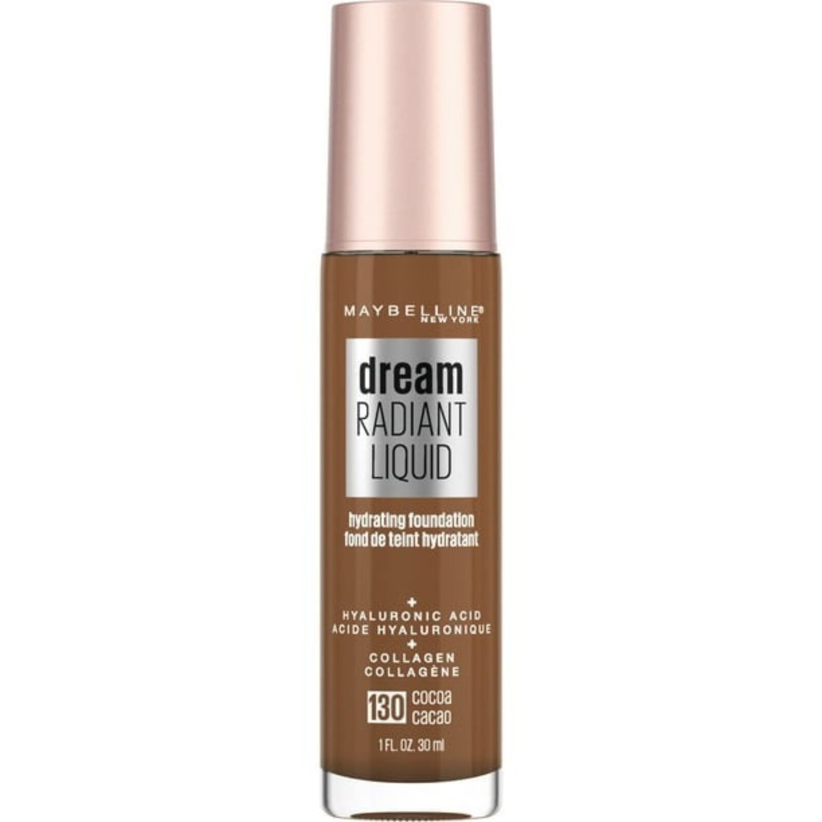 Maybelline Dream Radiant Liquid Foundation Makeup, 130 Cocoa, 1 fl oz V563-41554579215