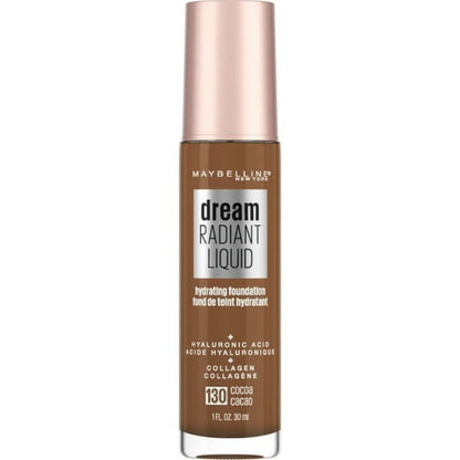 Maybelline Dream Radiant Liquid Foundation Makeup, 130 Cocoa, 1 fl oz V563-41554579215