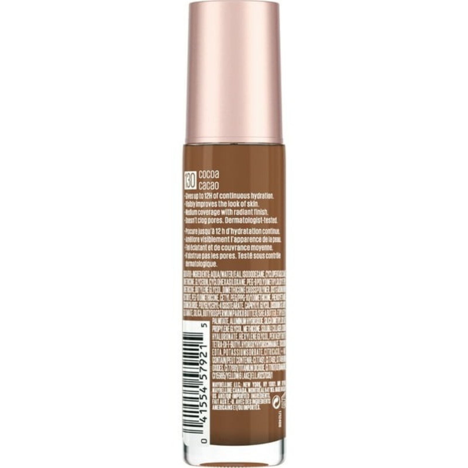 Maybelline Dream Radiant Liquid Foundation Makeup, 130 Cocoa, 1 fl oz V563-41554579215