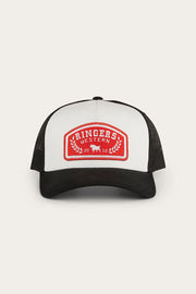 Ringers Western Wheatbelt Trucker Baseball Cap Hat in White/Red V563-419220112-WHT_RED