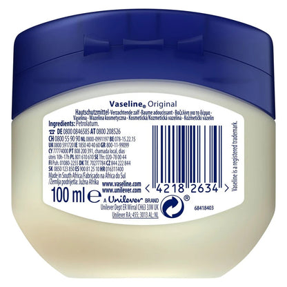 Vaseline 100mL Original Pure Petroleum Jelly Dermatological Tested V563-42182634