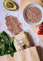 400g Sachets Ukrainian Buckwheat Groats Roasted Kasha GMO Free (4x100g) Grechka V563-4820211661656