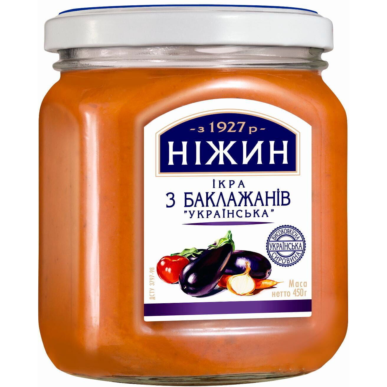 450g Ukrainian Roasted Eggplant Caviar Paste Spread Baklazhanovaya Ikra V563-4823006802135
