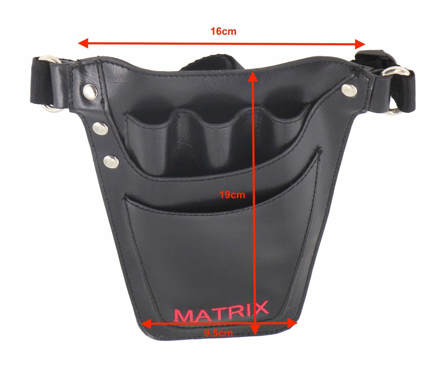 MATRIX Leather Tool Belt Barber Hairdressing Pouch Scissor Waist Pouch Bag V563-4951920-MATRIX-BLK