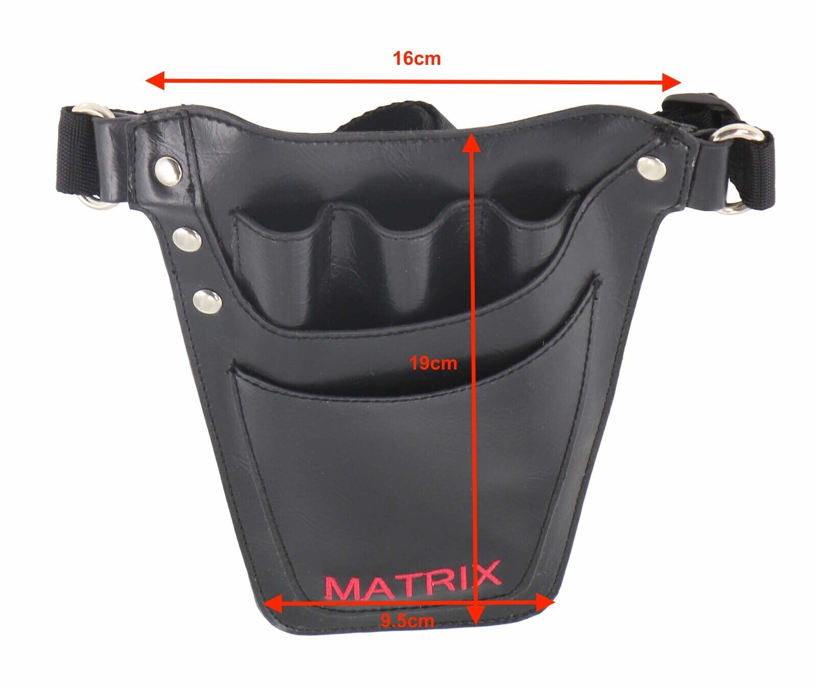 MATRIX Leather Tool Belt Barber Hairdressing Pouch Scissor Waist Pouch Bag V563-4951920-MATRIX-BLK