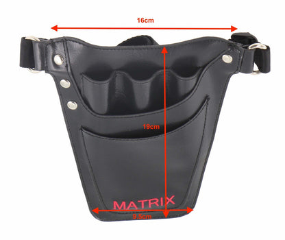 MATRIX Leather Tool Belt Barber Hairdressing Pouch Scissor Waist Pouch Bag V563-4951920-MATRIX-BLK