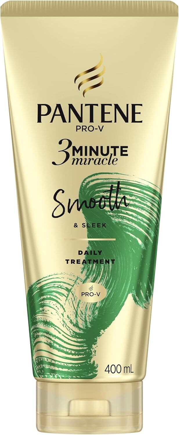 Pantene 3 Minute Miracle Smooth and Sleek - Deep Conditionining Treatment For Frizzy Hair, 400ml V563-4987176043320