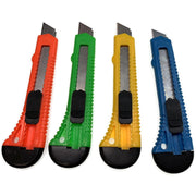 4pcs BOX CUTTER Knife Retractable Blade Utility Razor Durable Opener 10.8mm V563-4BOXCUTTERS