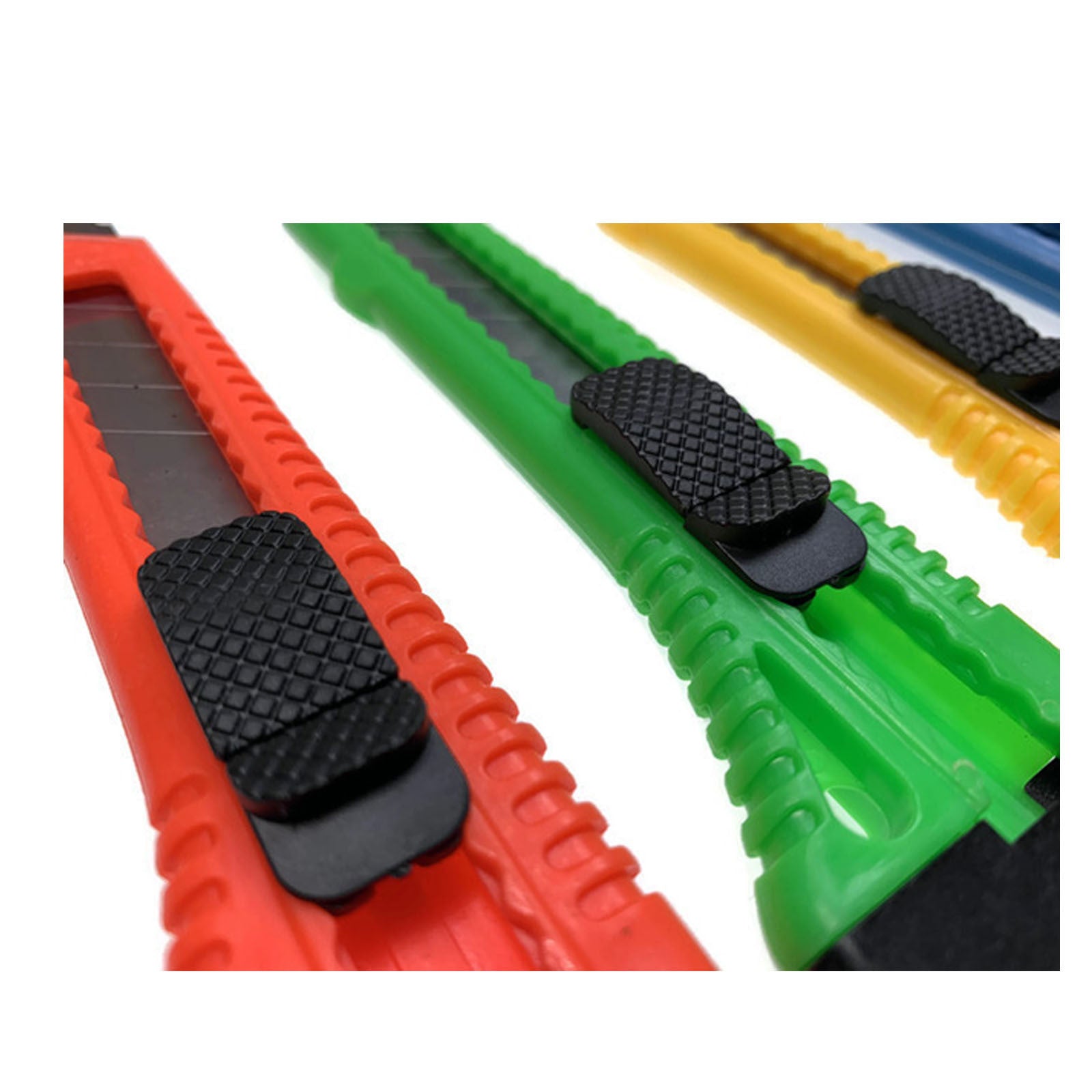 4pcs BOX CUTTER Knife Retractable Blade Utility Razor Durable Opener 10.8mm V563-4BOXCUTTERS