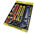 4pcs BOX CUTTER Knife Retractable Blade Snap Off Razor Durable Opener 18mm V563-4PCSBOXCUTTER