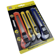 4pcs BOX CUTTER Knife Retractable Blade Snap Off Razor Durable Opener 18mm V563-4PCSBOXCUTTER