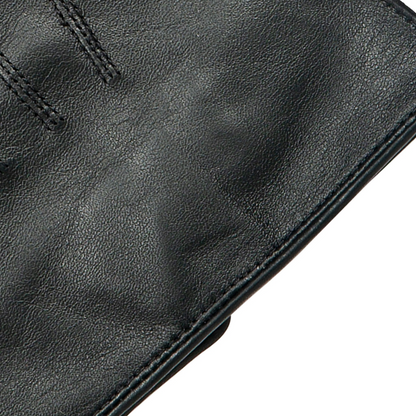 Dents Mens Sandhurst Three-Point Leather Unlined Officers Gloves in Black - 7.5 V563-5-1027-BLACK-7_5