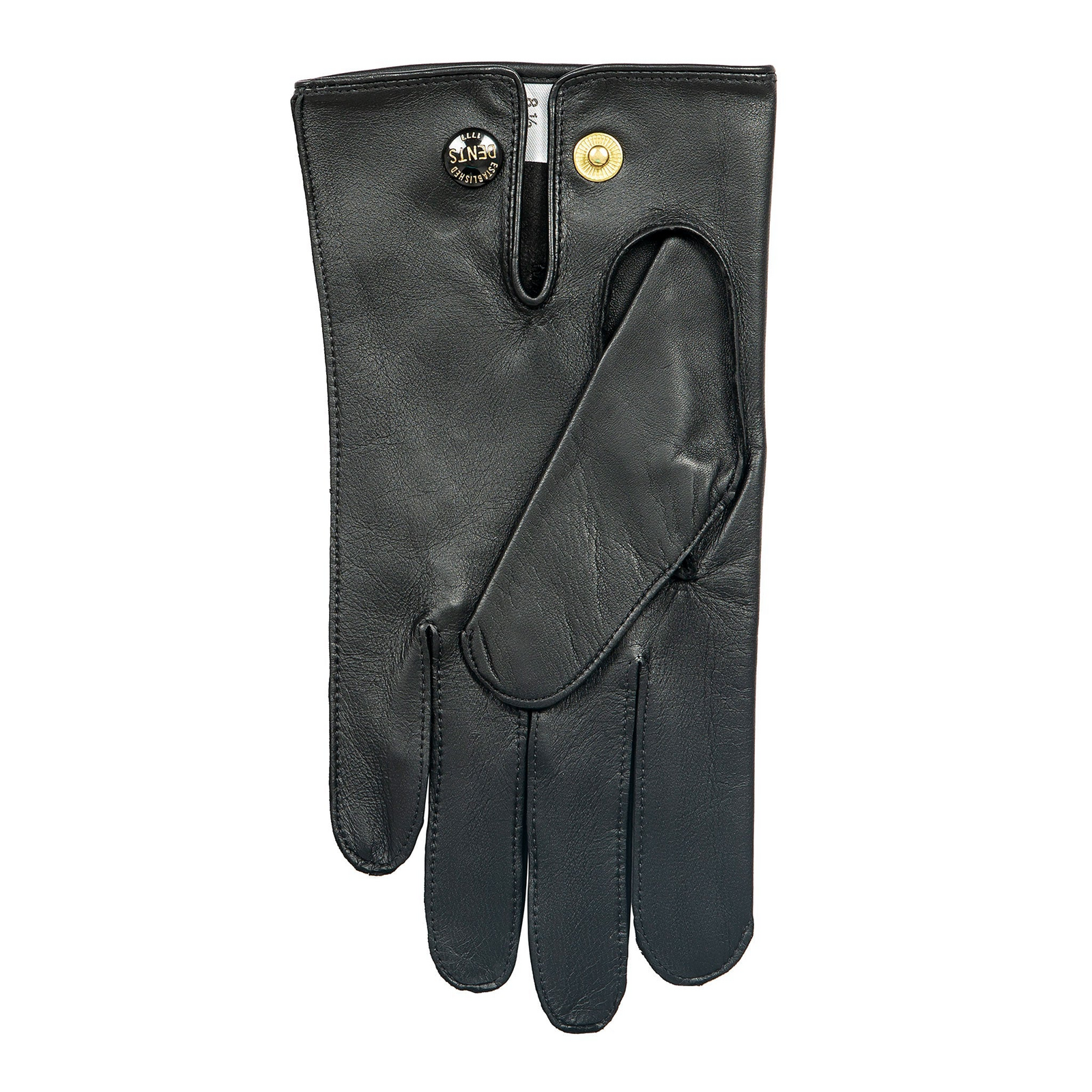 Dents Mens Sandhurst Three-Point Leather Unlined Officers Gloves in Black - 7.5 V563-5-1027-BLACK-7_5