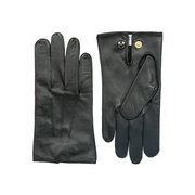Dents Mens Sandhurst Three-Point Leather Unlined Officers Gloves in Black - 7.5 V563-5-1027-BLACK-7_5