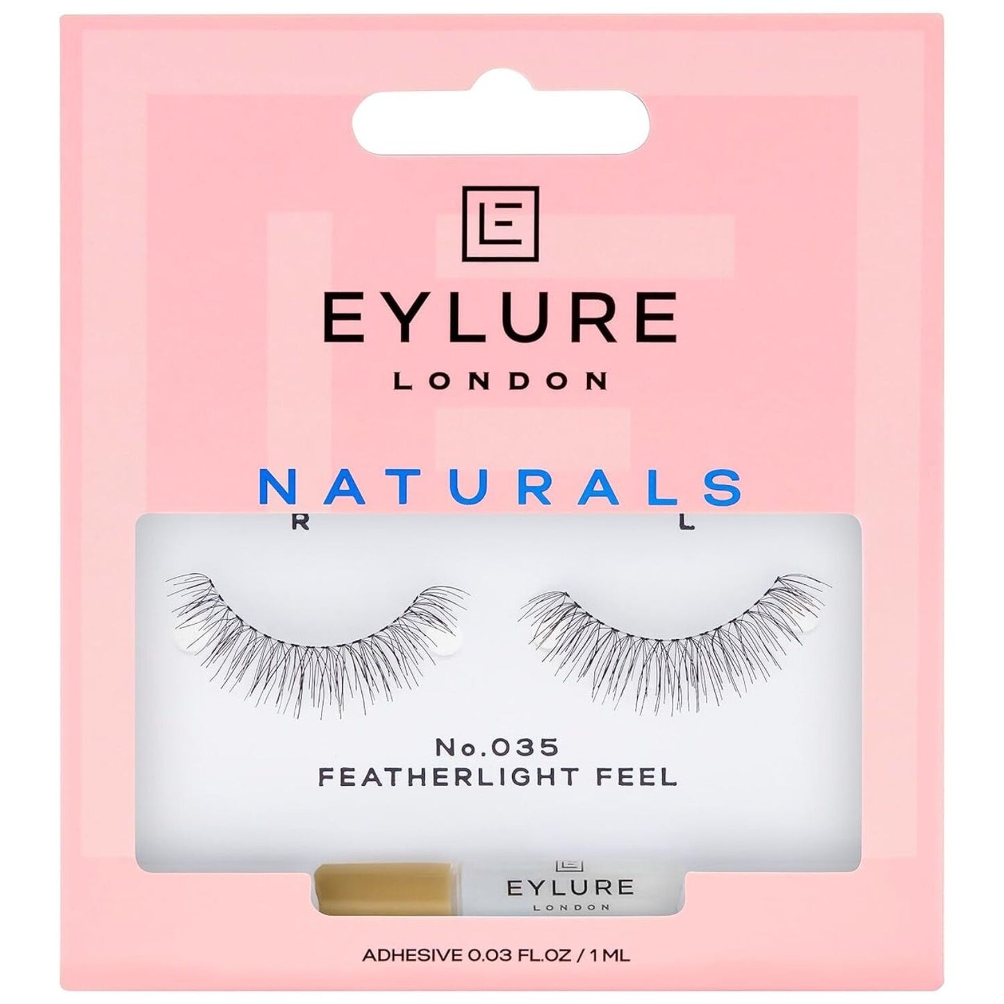 Eylure Naturals False Eyelashes Featherlight Feel with Glue Reusable in No.035 V563-5011522100340