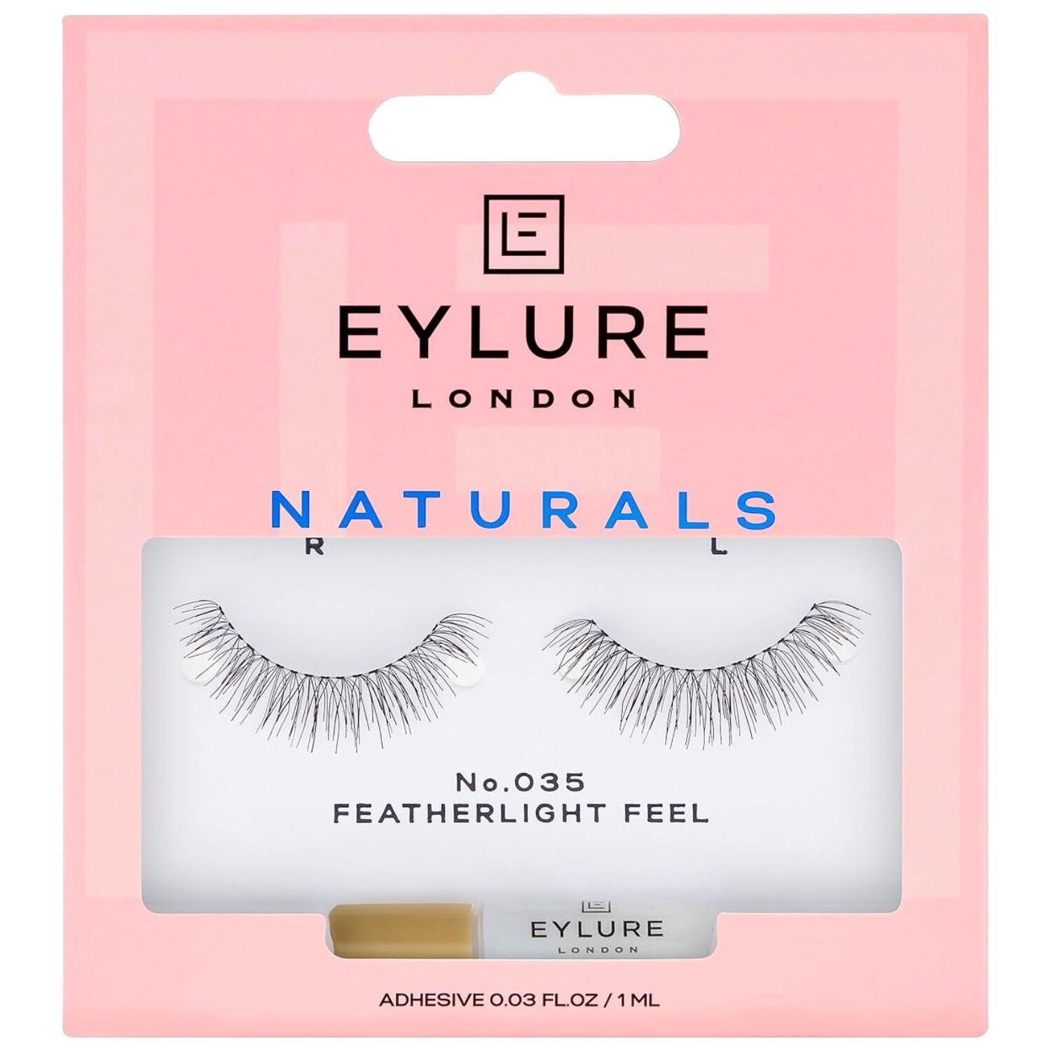 Eylure Naturals False Eyelashes Featherlight Feel with Glue Reusable in No.035 V563-5011522100340
