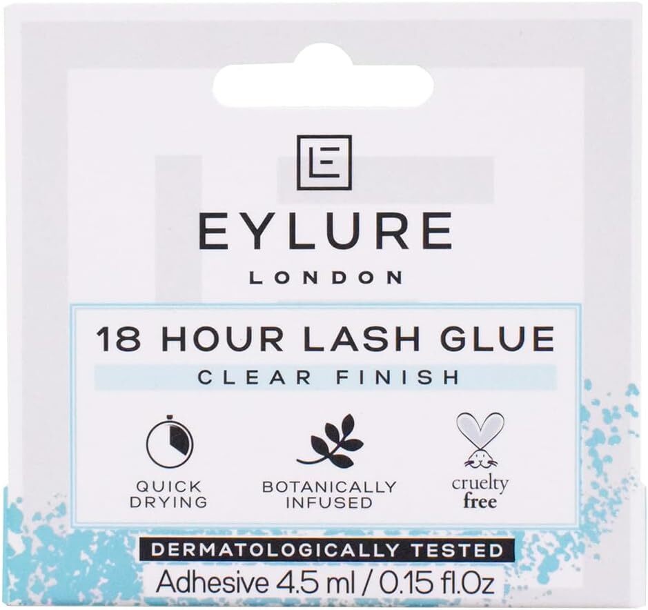 Eylure London Eyelashes 4.5ml 18 Hour Lash Glue Clear Finish V563-5011522155029
