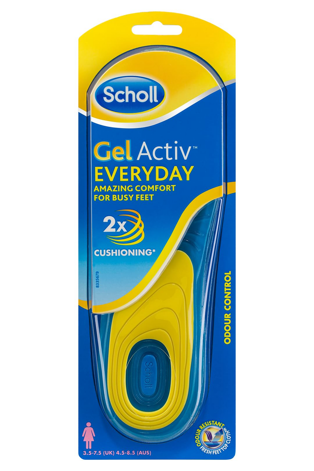 Scholl Gel Activ Insoles Everyday Women with Odour Control - One Size V563-5052197038033