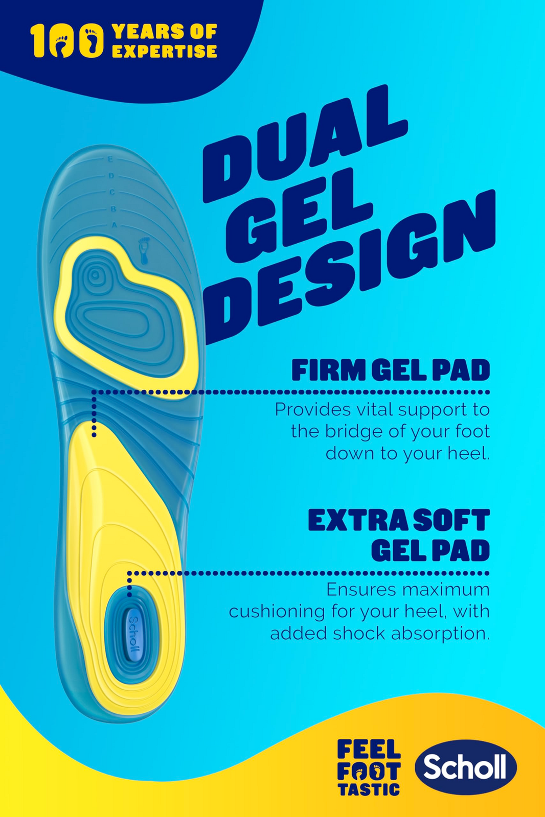 Scholl Gel Activ Insoles Everyday Women with Odour Control - One Size V563-5052197038033