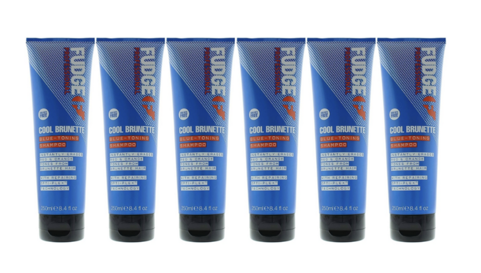 6x Fudge 250ml Blue Toning Shampoo - Erases Red & Orange from Cool Brunette Hair V563-5060420335712-6PCS
