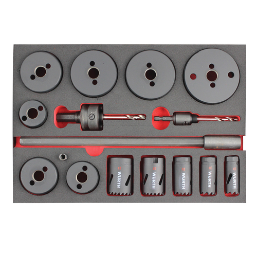 16pcs Wurth Cylinder Hole Saw Assortment Kit HSCO8 SYSKO 19-76 MM V563-5964063291