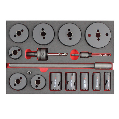 16pcs Wurth Cylinder Hole Saw Assortment Kit HSCO8 SYSKO 19-76 MM V563-5964063291
