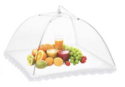 15" MESH FOOD COVER Kitchen BBQ Collapsible Lace Net Insect Fly Wasp Protection V563-61040