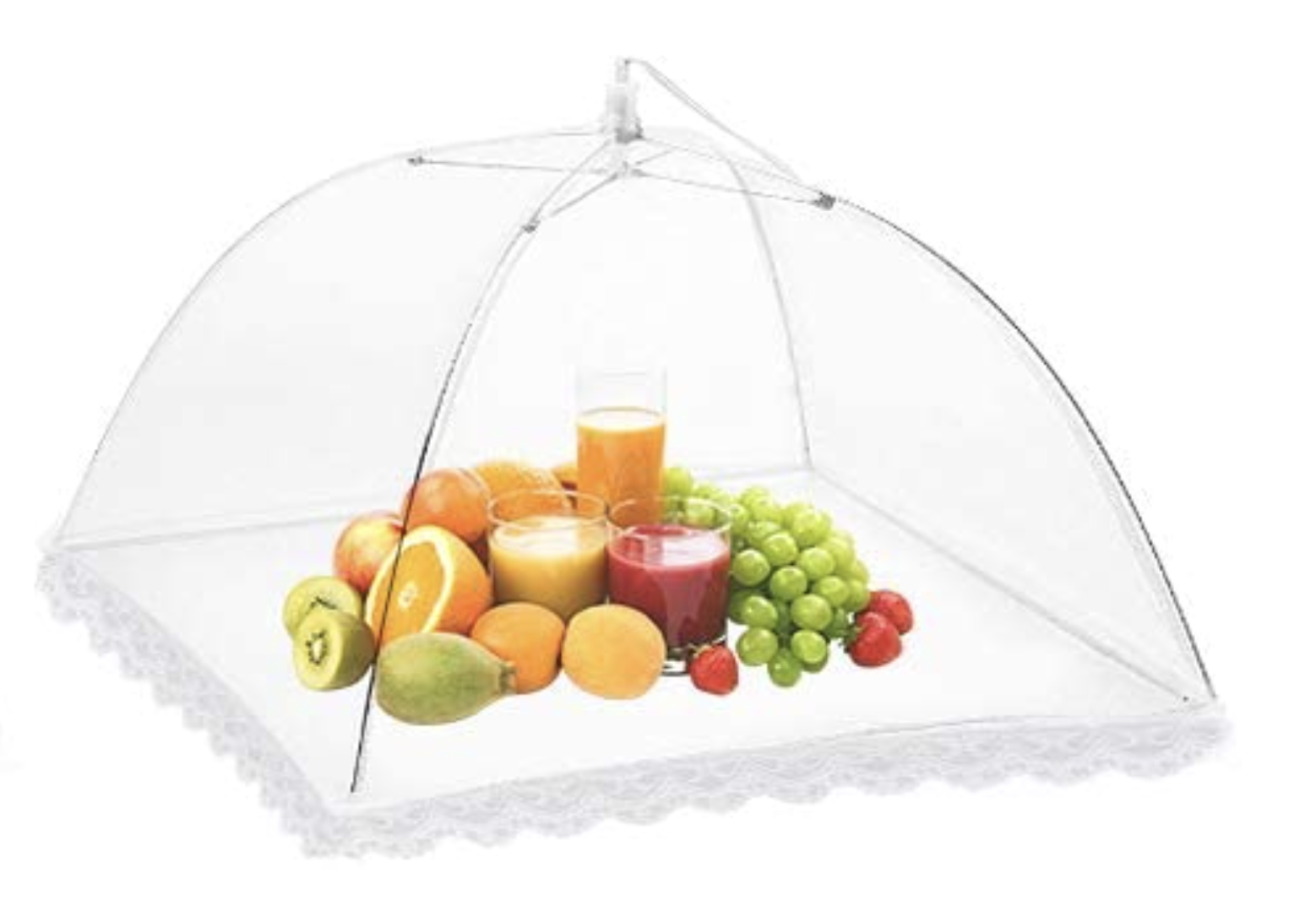 15" MESH FOOD COVER Kitchen BBQ Collapsible Lace Net Insect Fly Wasp Protection V563-61040