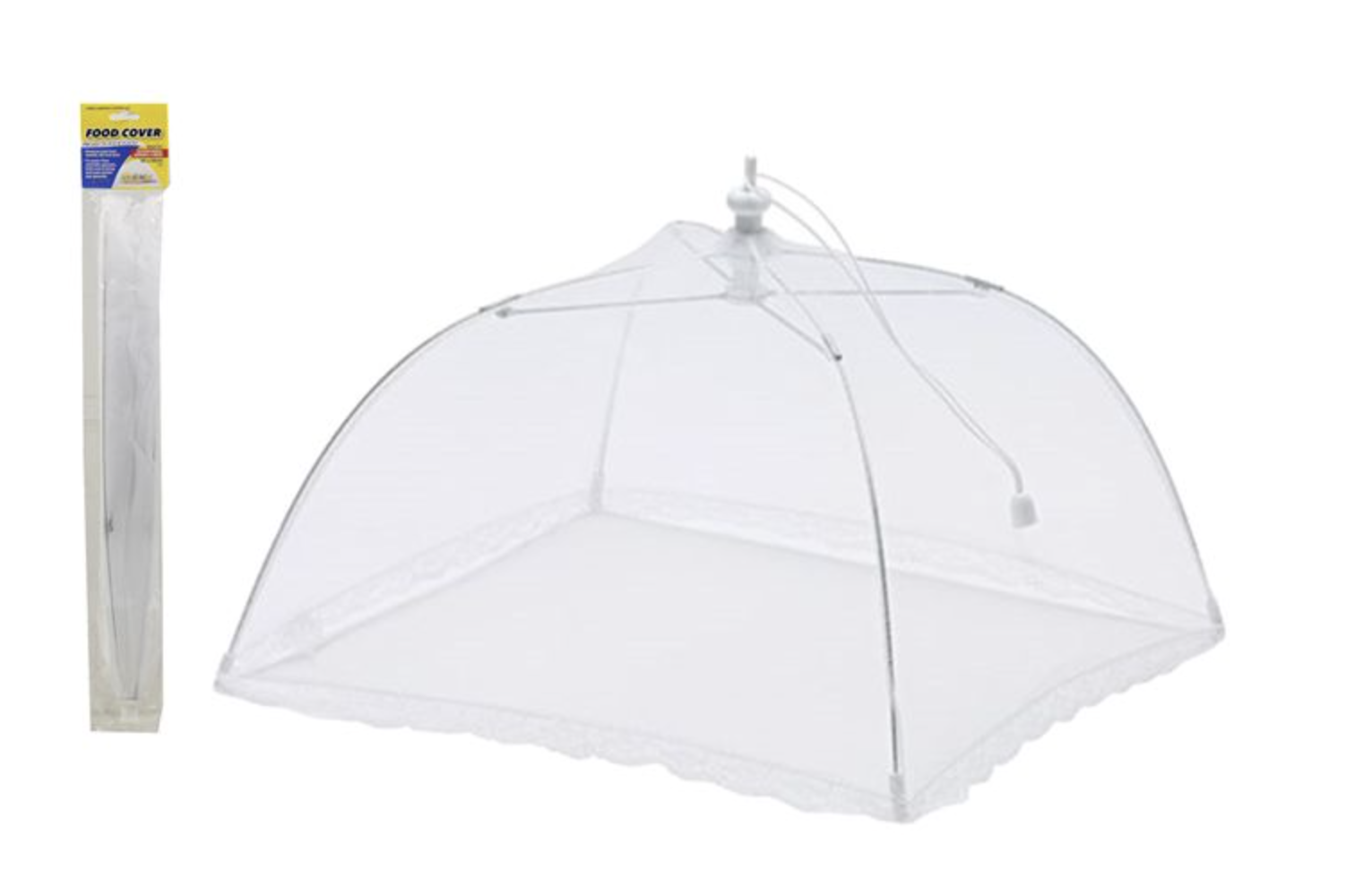 15" MESH FOOD COVER Kitchen BBQ Collapsible Lace Net Insect Fly Wasp Protection V563-61040
