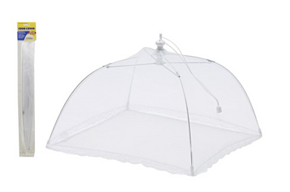 15" MESH FOOD COVER Kitchen BBQ Collapsible Lace Net Insect Fly Wasp Protection V563-61040