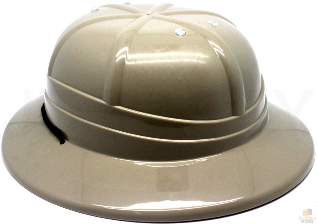 SAFARI HAT Camping Pith Helmet Solid African Hunter Jungle Costume Party V563-6107