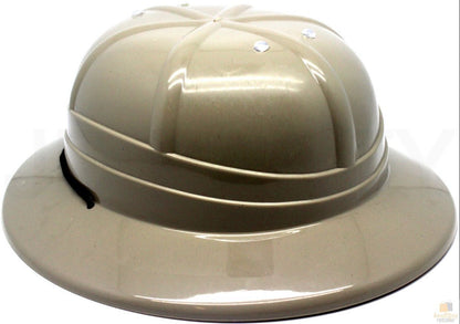 SAFARI HAT Camping Pith Helmet Solid African Hunter Jungle Costume Party V563-6107
