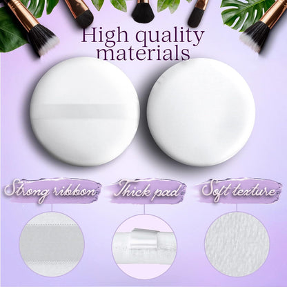 4.5" Jumbo Extra Large Powder Puff 100% Pure Cotton Soft Fluffy Washable For Makeup V563-631145993225