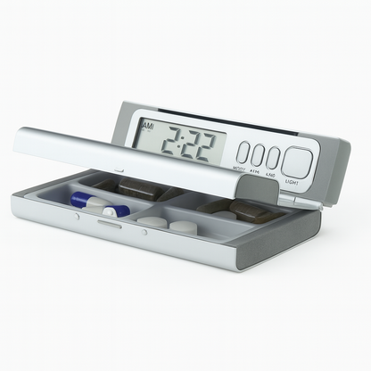 TravelPal Pill Box Dispenser Case Medicine Tablet Travel Organizer w/ Alarm V563-63_503