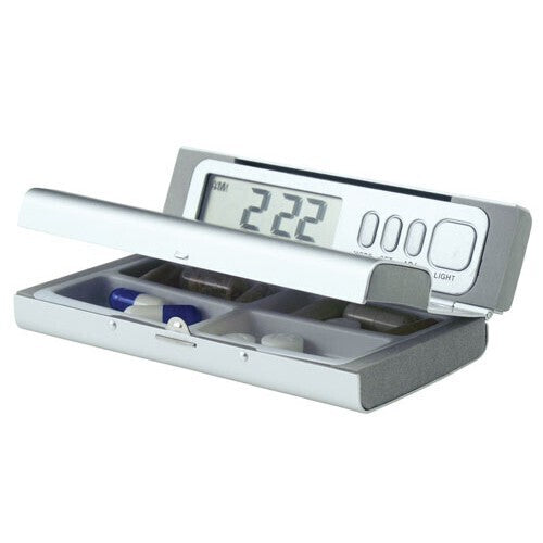 TravelPal Pill Box Dispenser Case Medicine Tablet Travel Organizer w/ Alarm V563-63_503