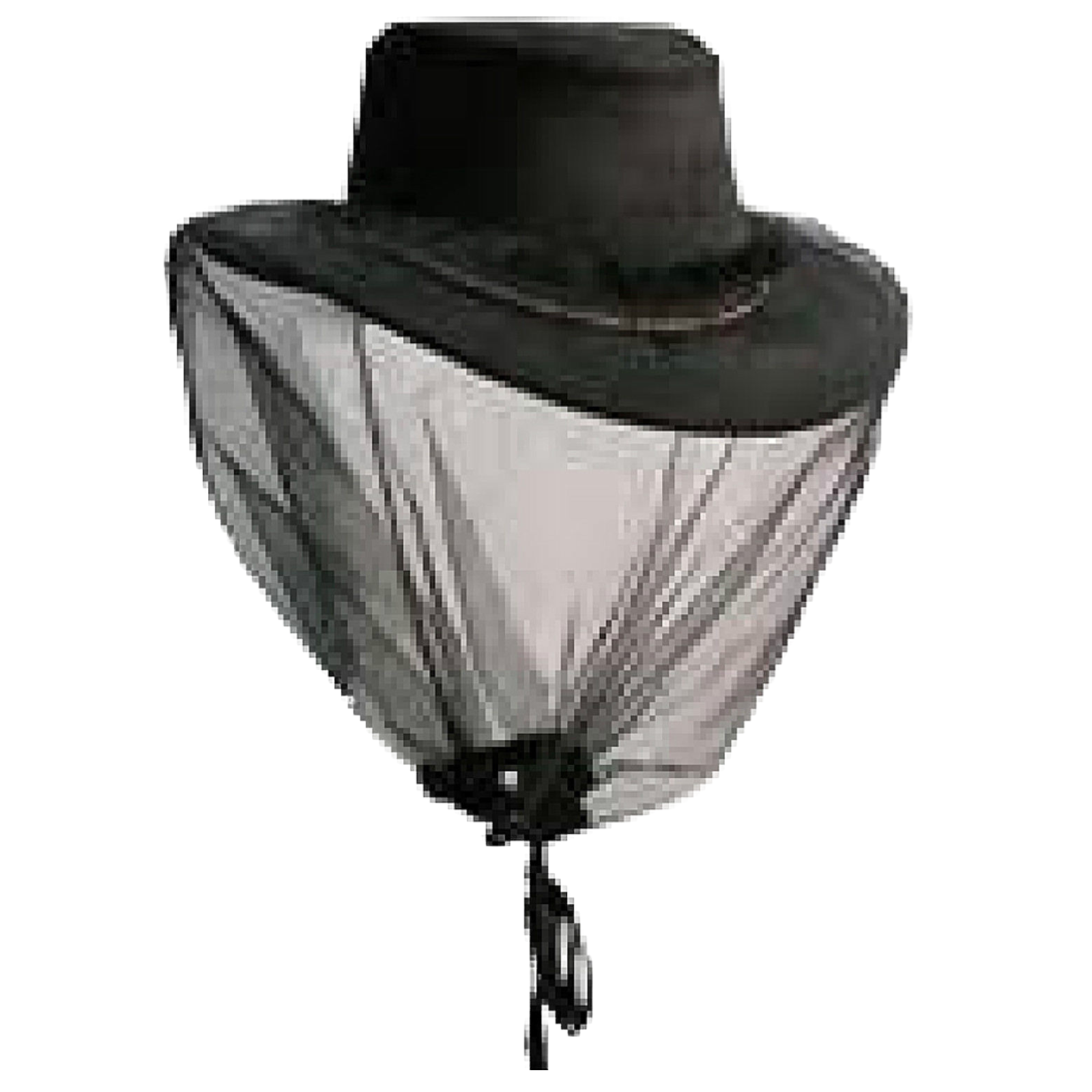 Deluxe MOSQUITO HAT NET Head Protector Bee Bug Mesh Mozzie Insect Fishing Fly - Black V563-6508001-BLACK
